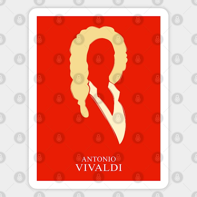 Antonio Vivaldi - Minimalist Portrait Magnet by Wahyu Aji Sadewa